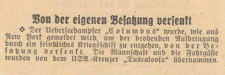 Beginn eines langen Aufenthaltes in Übersee